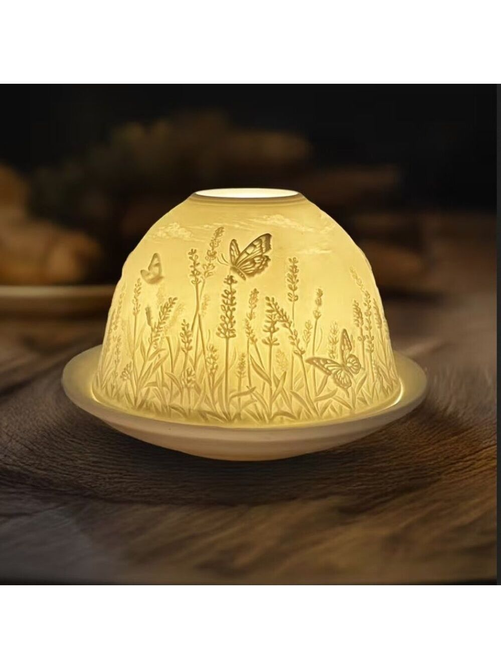 Lavender and butterflies Fairy Lamp Lithophane - Picture 6 of 7